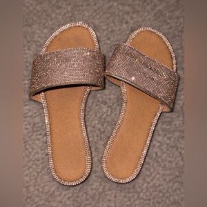 Bling Slide Sandals Open Toe For Youth Girls